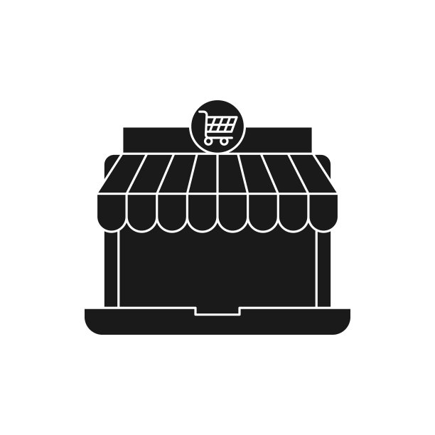 在线商店图标矢量设计插图。现代网上购物图标矢量设计概念为电子商务，网上商店和市场网站，手机，标志，符号，按钮，标志，应用程序UI图片下载