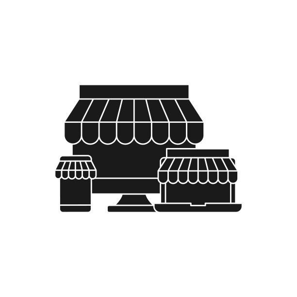 在线商店图标矢量设计插图。用于电子商务、在线商店和市场网站、移动设备、徽标、符号、按钮、标志、应用程序UI的现代在线购物图标矢量设计理念图片下载