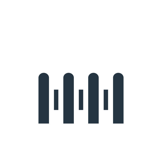 栅栏图标。字形栅栏图标用于网站设计和移动，应用程序开发，打印。栅栏图标从填充园艺收集孤立的白色背景。图片下载