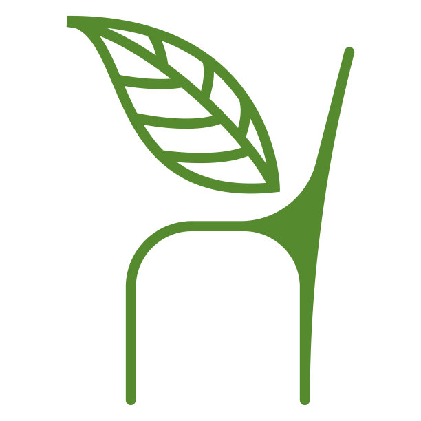 椅子自然图标设计与绿色矢量图标元素隔离图片下载