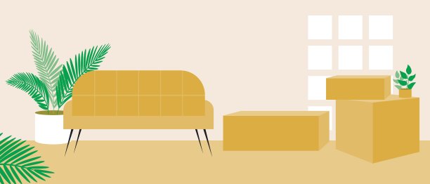 房间和没有人，复制空间模板，平面矢量股票插图与空白背景覆盖作为一个概念图片下载