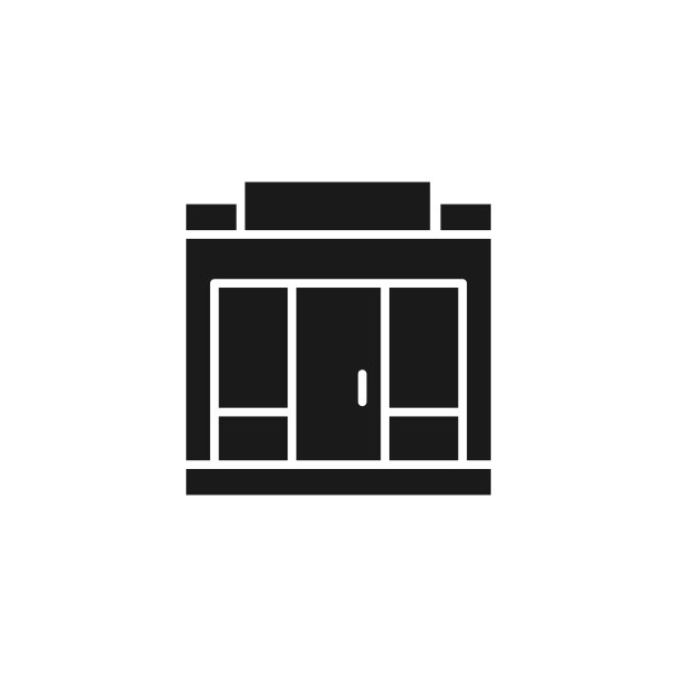 现代商店图标矢量设计插图。商店建筑图标矢量设计的电子商务，网上商店和市场。现代商店图标矢量网站，手机，标志，符号，标志，应用程序UI图片下载