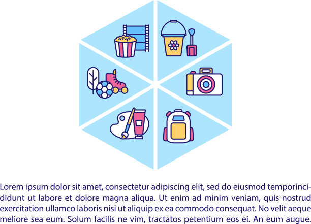 家庭有趣的想法概念图标与文字图片下载
