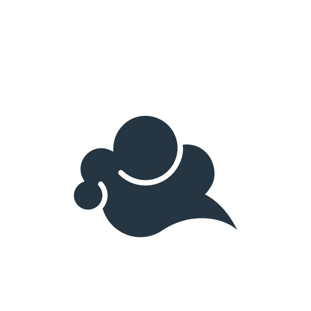 云图标。字形云图标用于网站设计和移动，应用程序开发，打印。云图标从充满中国新年收集孤立的白色背景。图片下载