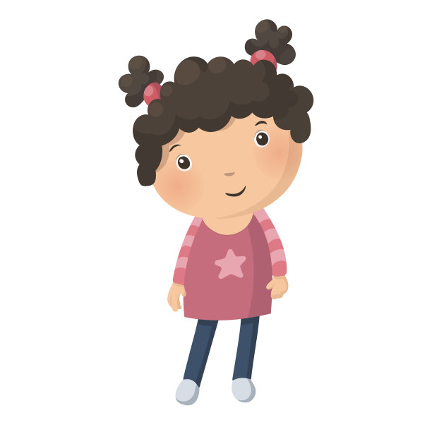 可爱的漂亮的年轻卷曲的女孩孤立在白色图片下载