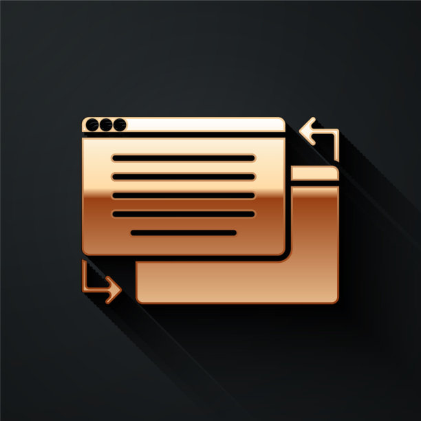 金色UI或ux设计图标孤立在黑色上图片下载