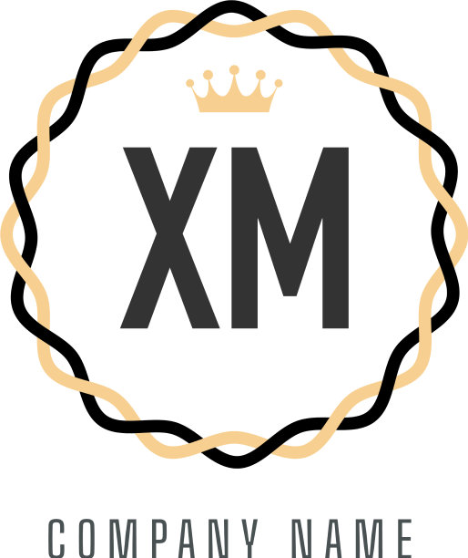 首字母xm王标志概念复古标志图片下载