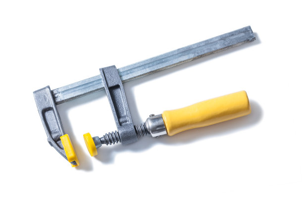 木工夹孤立白色图片下载