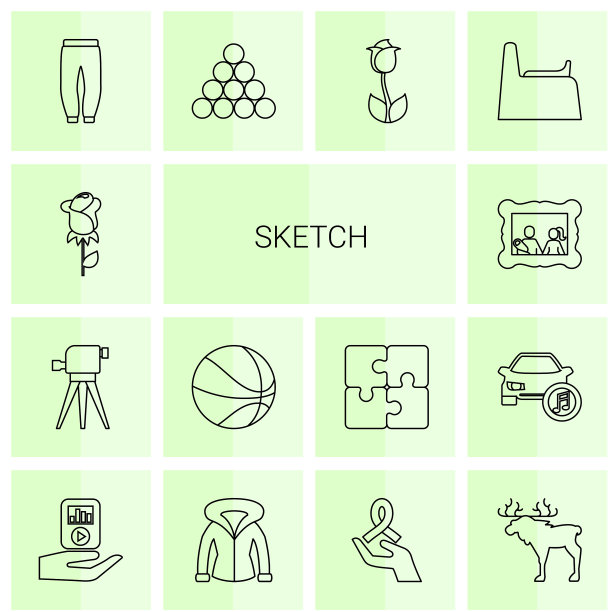 14个草图图标图片下载