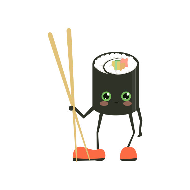 滑稽的寿司角色滑稽的寿司与可爱图片下载