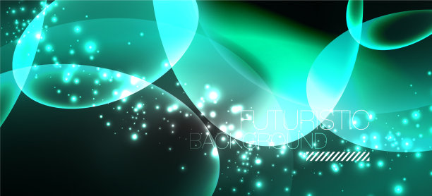 霓虹椭圆抽象背景闪亮明亮图片下载