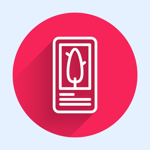 白线塔罗牌图标与长隔离图片下载