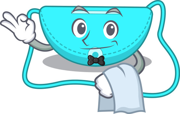 一个卡通图片吊袋服务员与一个图片下载