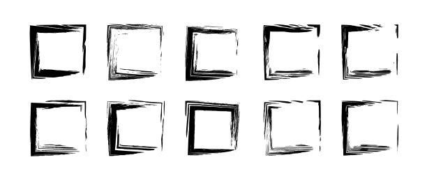 设置框架在grunge风格肮脏的边界图片下载