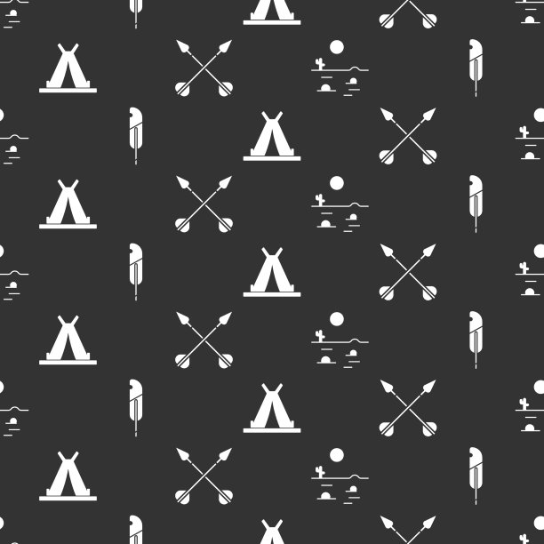 用仙人掌羽毛笔设置沙漠景观图片下载