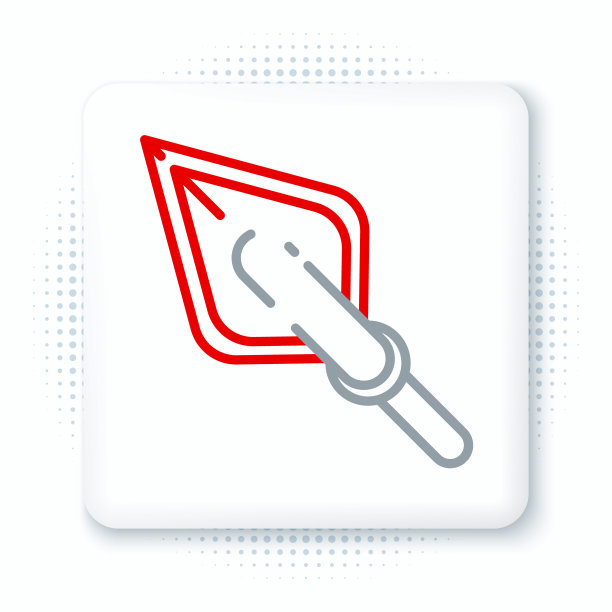 行潮人箭头提示图标孤立在白色背景。色彩斑斓的轮廓的概念。向量图片下载