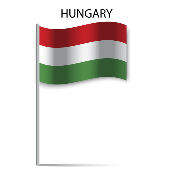 匈牙利旗杆，任何用途的伟大设计。国旗平面设计。矢量插图。股票的形象。每股收益10。图片下载