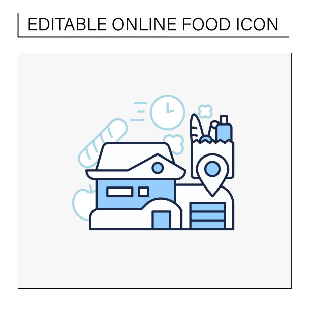 送餐回家线图标图片下载