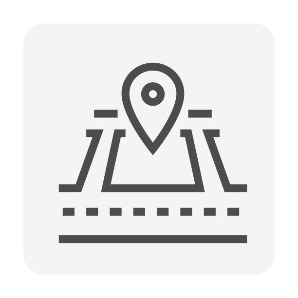 陆地和gps引脚矢量图标设计。48x48像素完美和可编辑的线条描边。图片下载