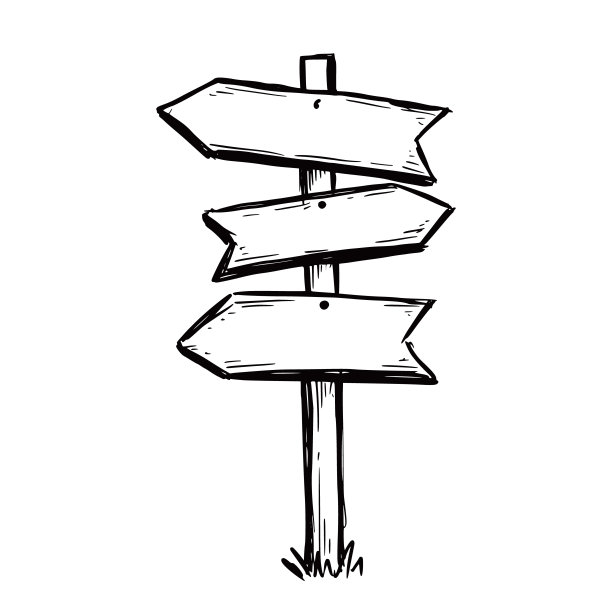 素描方向的信号。手绘图片下载