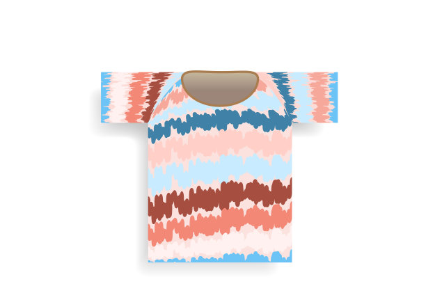 矢量插图t恤彩色抽象图案是完美的夏天或休闲一天外出度假孤立的背景图片下载