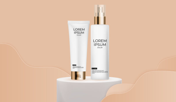 3d现实奶油瓶设置蜡笔设计图片下载