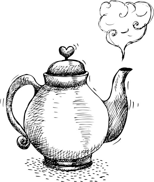 手绘茶壶图片下载
