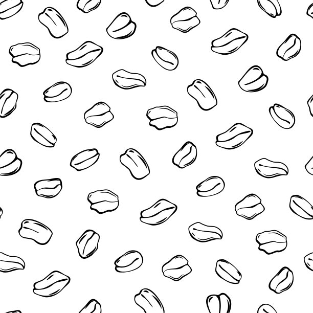 燕麦无缝模式。用于包装装饰的燕麦薄片。向量的背景。图片下载