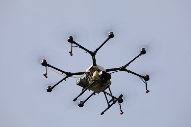 用于注射杀虫剂的农业无人机。图片下载