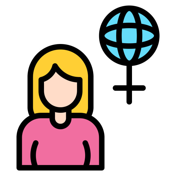 手持国际妇女节女性标志的女人图片下载