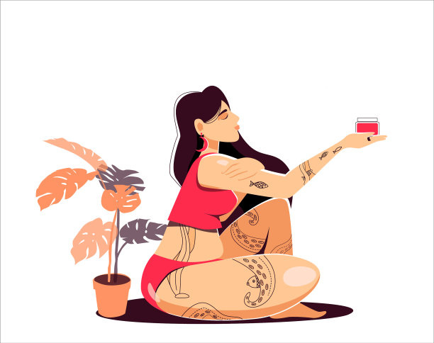 迷人的大尺码年轻的黑发女人图片下载