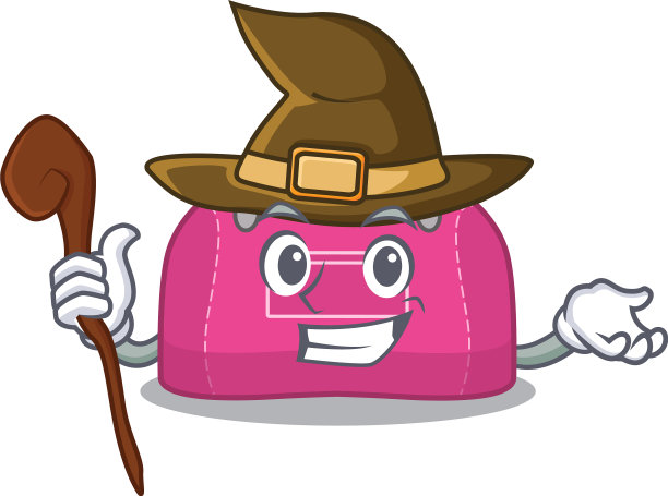 女人运动袋有趣但鬼鬼祟祟的女巫卡通图片下载