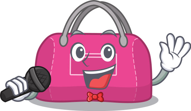 卡通人物女子运动包唱歌图片下载