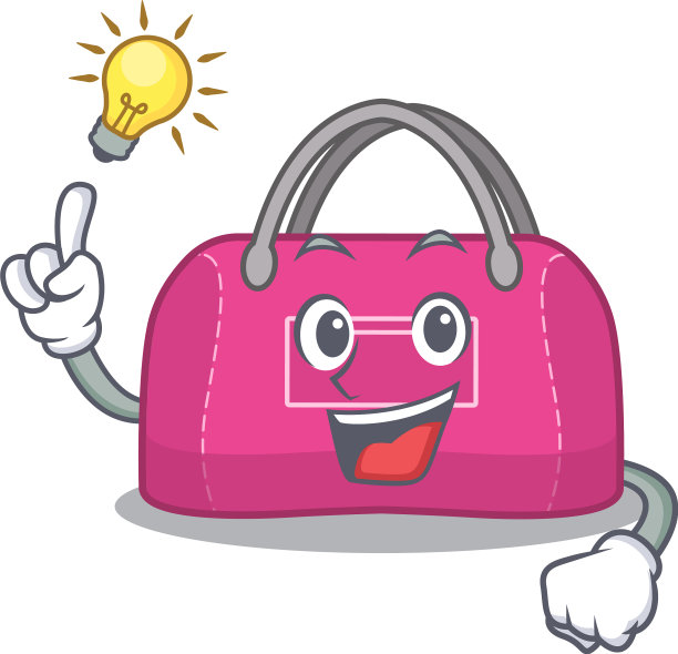 吉祥物性格聪明的女人运动包有一个图片下载