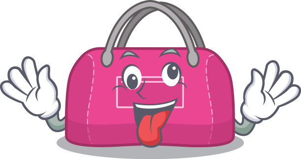 一个吉祥物设计的女人运动包有一个有趣图片下载