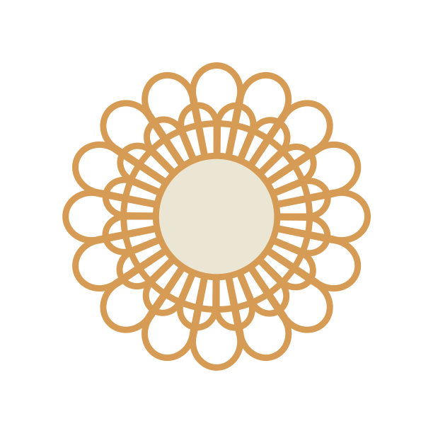 抽象的花波西米亚墙装饰图片下载