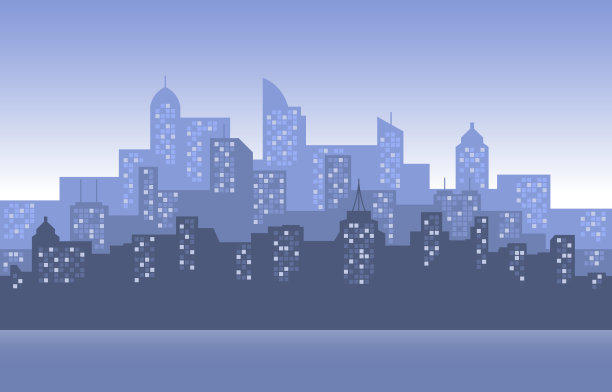 堆叠城市建设城市景观天际线业务图片下载