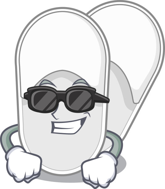 卡通人物酒店穿着拖鞋图片下载