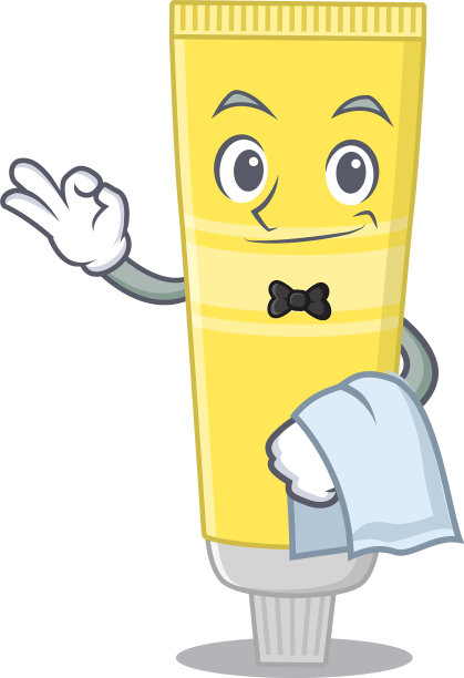 漫画中的染发剂是一个拿着白色餐巾的服务员图片下载