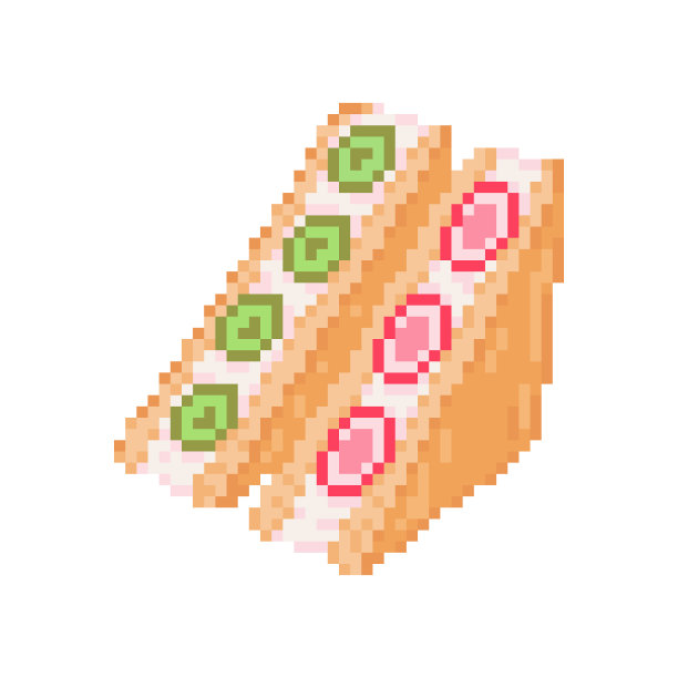 像素艺术甜蜜的三明治图标图片下载