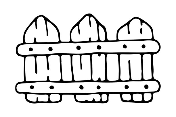 带花园的孤立元素图片下载