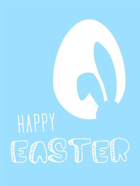 复活节快乐卡片或海报与可爱的蛋和图片下载