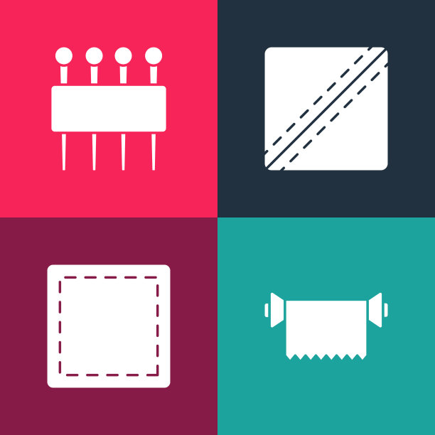 设置波普艺术纺织布卷缝图案图片下载