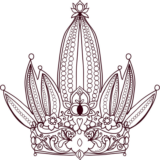 头饰轮廓图标图片下载