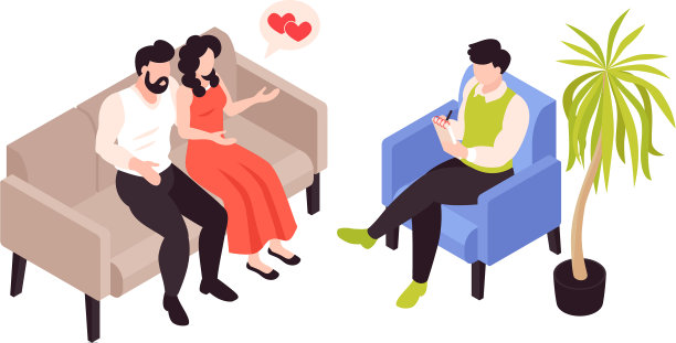 夫妻辅导等距构成图片下载