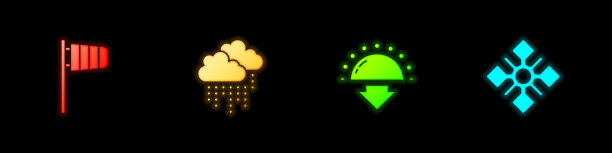 设置锥形风向标带雨云图片下载