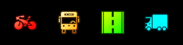 设有自行车公共道路和货运卡车图片下载