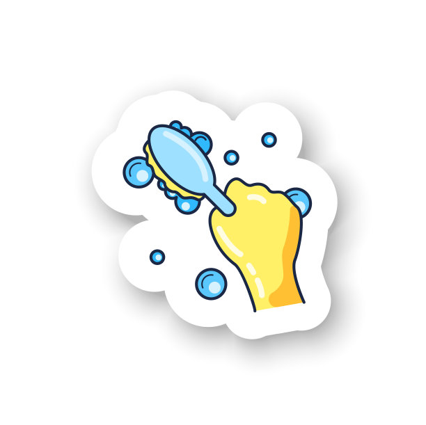 清洁刷贴纸图片下载