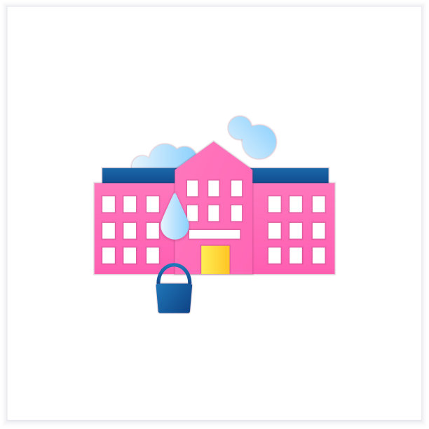 学校清洁平面图标图片下载