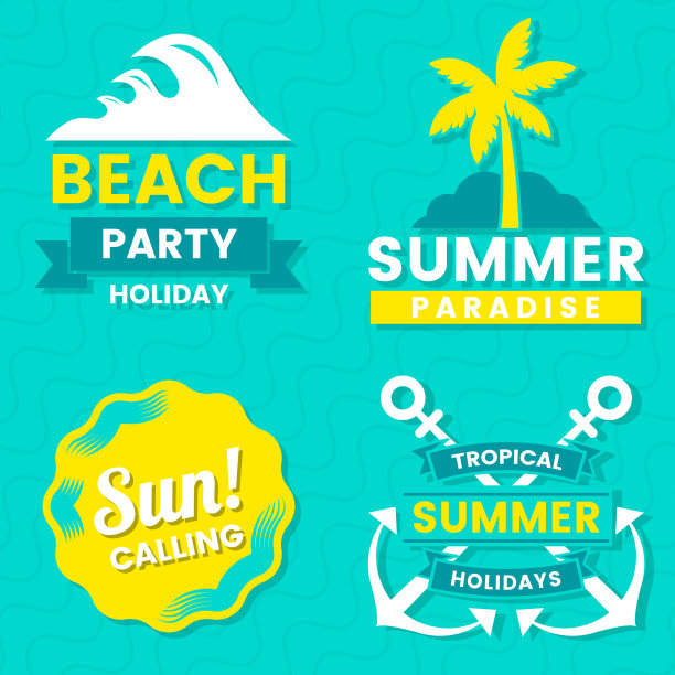 夏季复古标志横幅图片下载